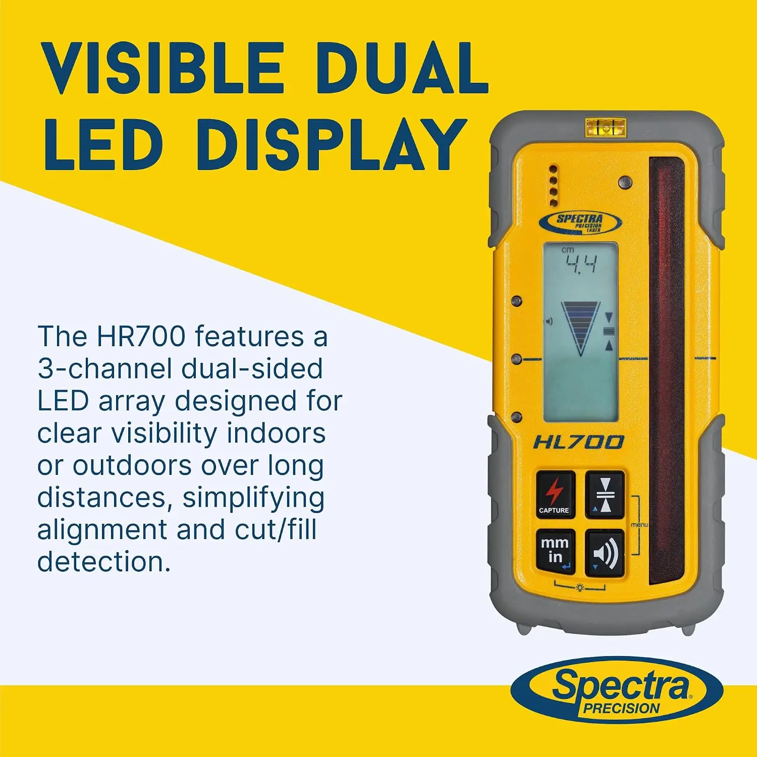 HL700 Digital Readout Receiver for Basic & Advanced Performance, Huge 5 in (12.7 cm) Reception Height, Front & Rear LCD Displays