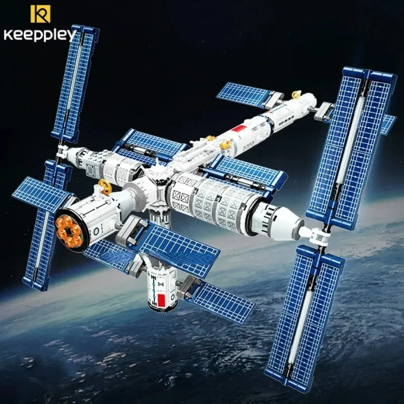 Keeppley Building Block Tiangong Manned Space Station Assembly Model Space Decoration Children\'s Toy Birthday Gift