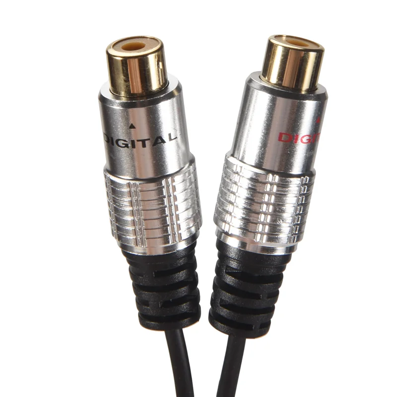 3.5Mm (1/8 Inch) Stereo Jack Female To 2 Dual RCA Female Jack Stereo Audio Splitter Y Adapter Cable For Connector AV Audio/Video