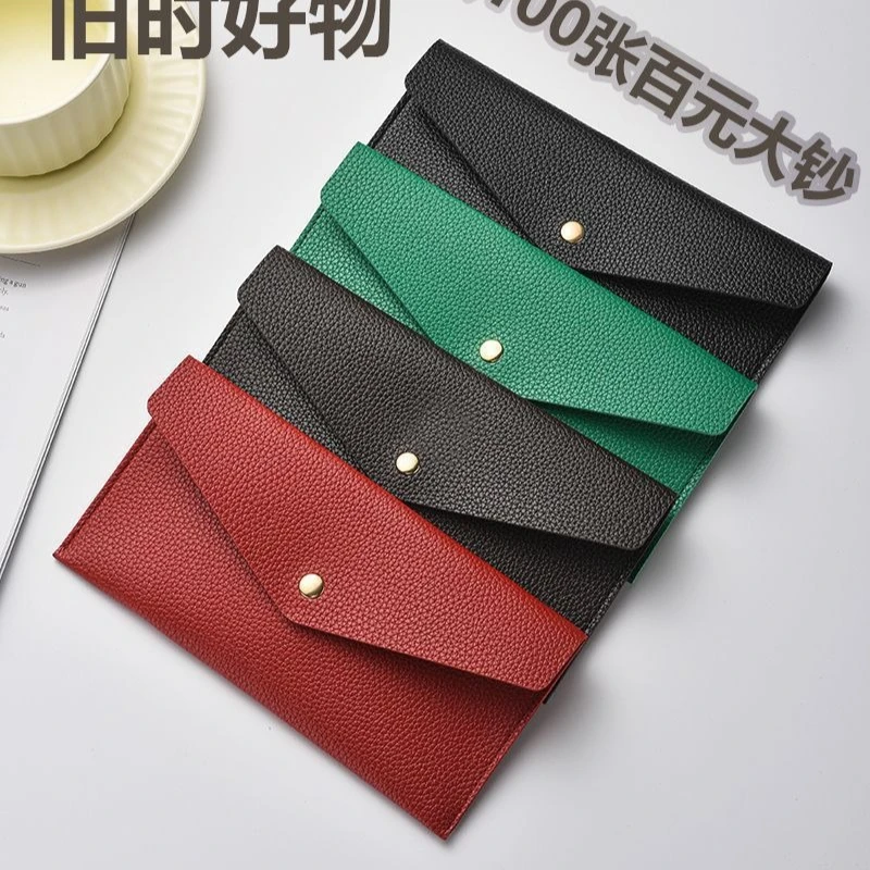 

New Portable Women's Long Wallet Women's Wallet in Hand Buckle Fashionable Mobile Phone Bag Solid Color Versatile