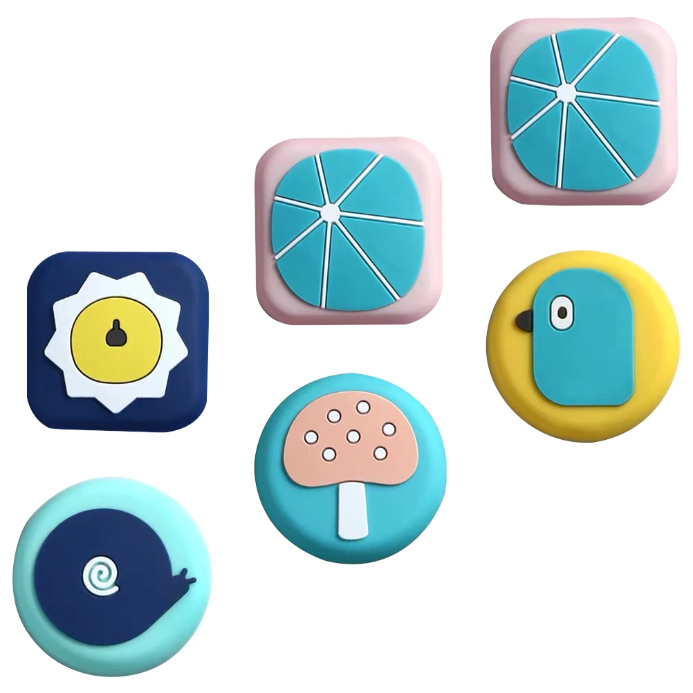 6pcs Knob Stopper Colorful Silicone Wall Protector Pad Bumper Crash Cushion Furniture Hardware Environmental