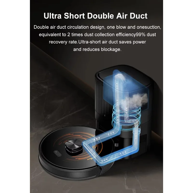 Airo Household Multifunctional robotic Vaccums with Self-emptying Dustbin