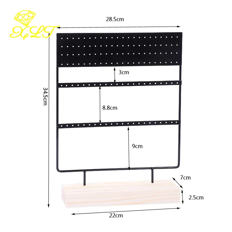 Wholesale 144 Holes Stud Earring Display Rack Metal Stand Holder Jewelry Earrings Organizers Showcase Packaging Display