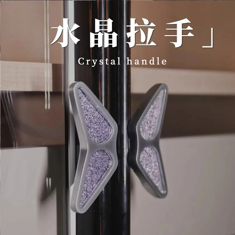 Stainless Steel Custom Crystal Door Handle Modern Luxury Glass Door Outdoor Handle Suitable for Premium Hotel Villas in Dubai