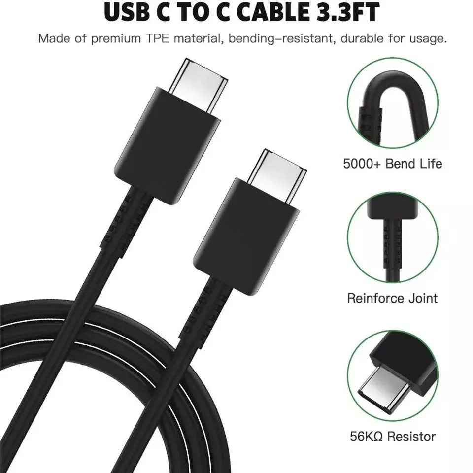 Samsung Super Fast Charger 25W EU US Power Adapter EP-TA800 A53 A32 S22 S21 S20 Type C Cable Galaxy S10 5G