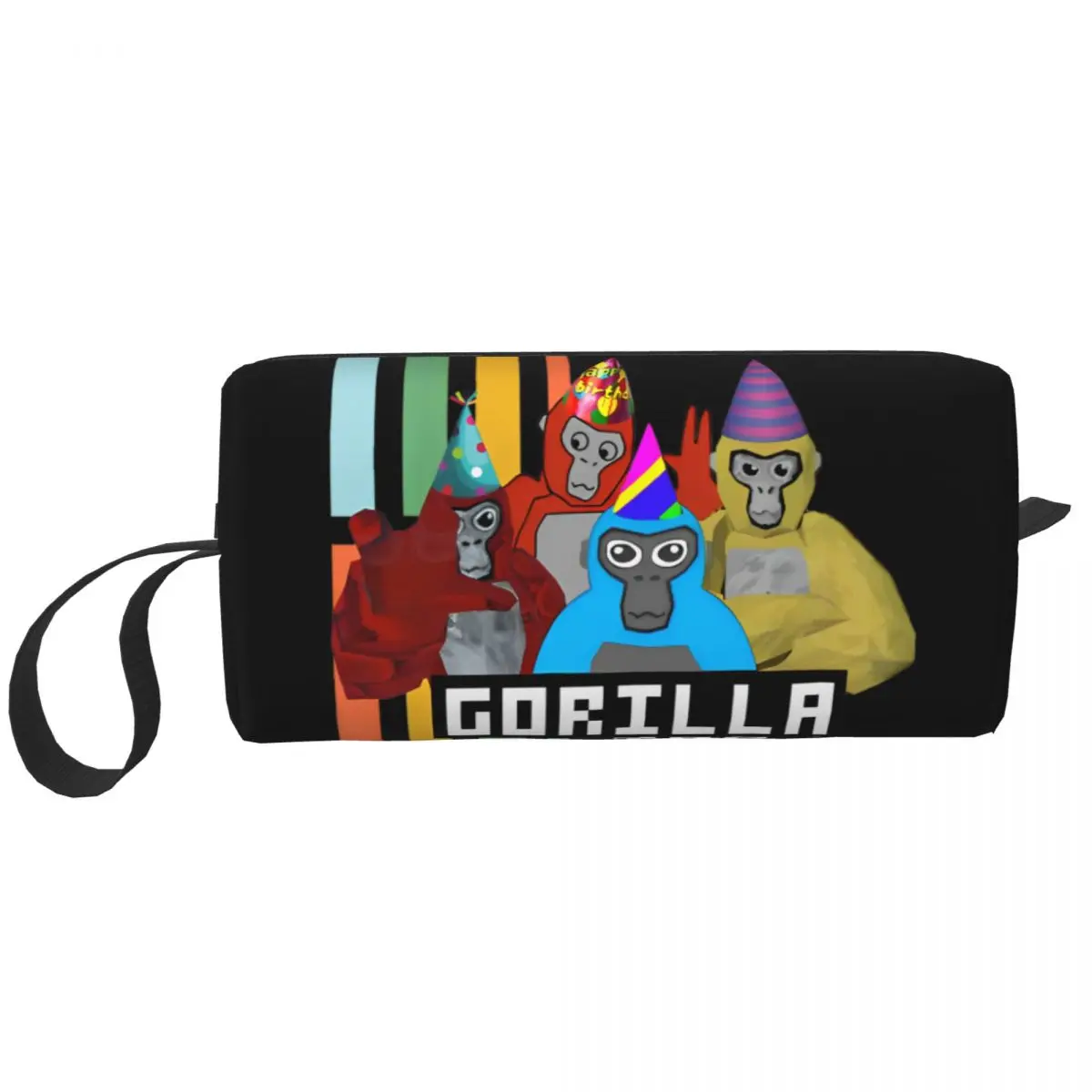 Gorilla Tag VR Gamer Monkey Mosaic Makeup Bag Pouch Waterproof Hot Games Cosmetic Bag Toiletry Small Makeup Pouch Storage Purse