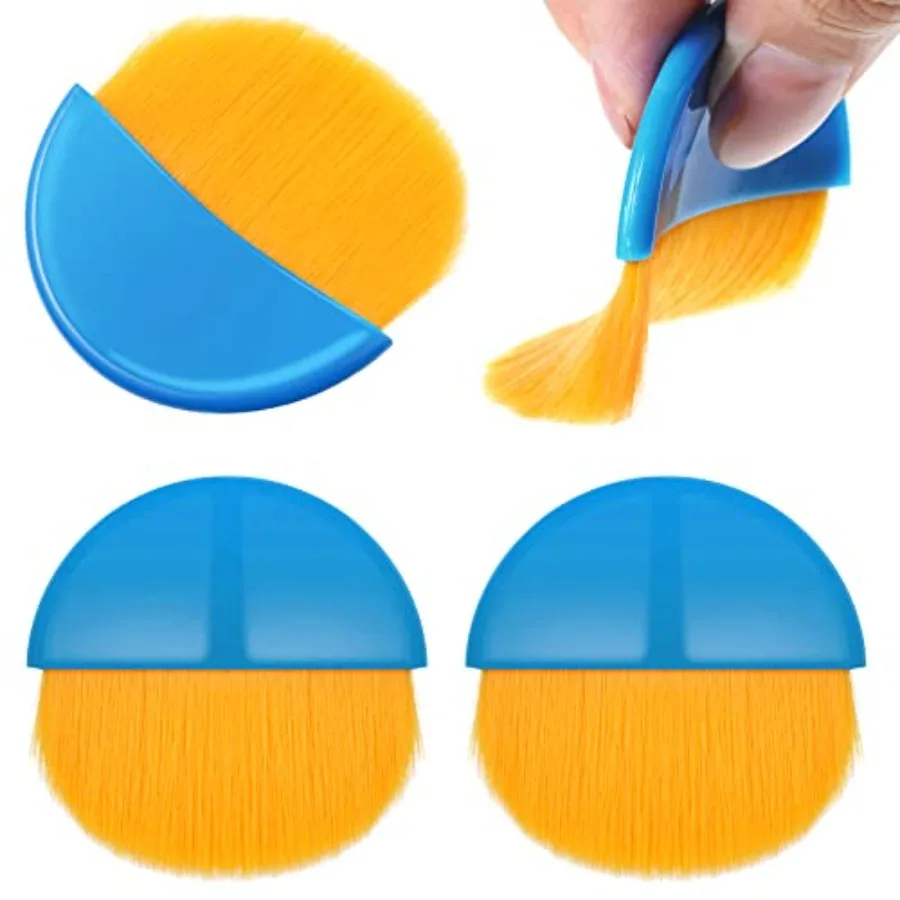 

4 Pieces Brush Applicator Diamond Painting Brush Accessories Tools, Artist Drawing Flat Paintbrush for DIY Gesso, Varnishes, Oi