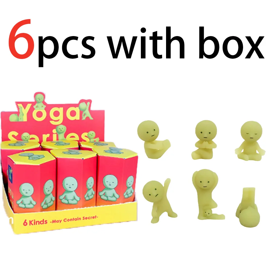 Neue Mehrfach-Serien: Nachtleuchtende grüne Puppen-Blind-Mystery-Box – Actionfiguren als Deko-Desktop-Modellspielzeug für Überraschungen
