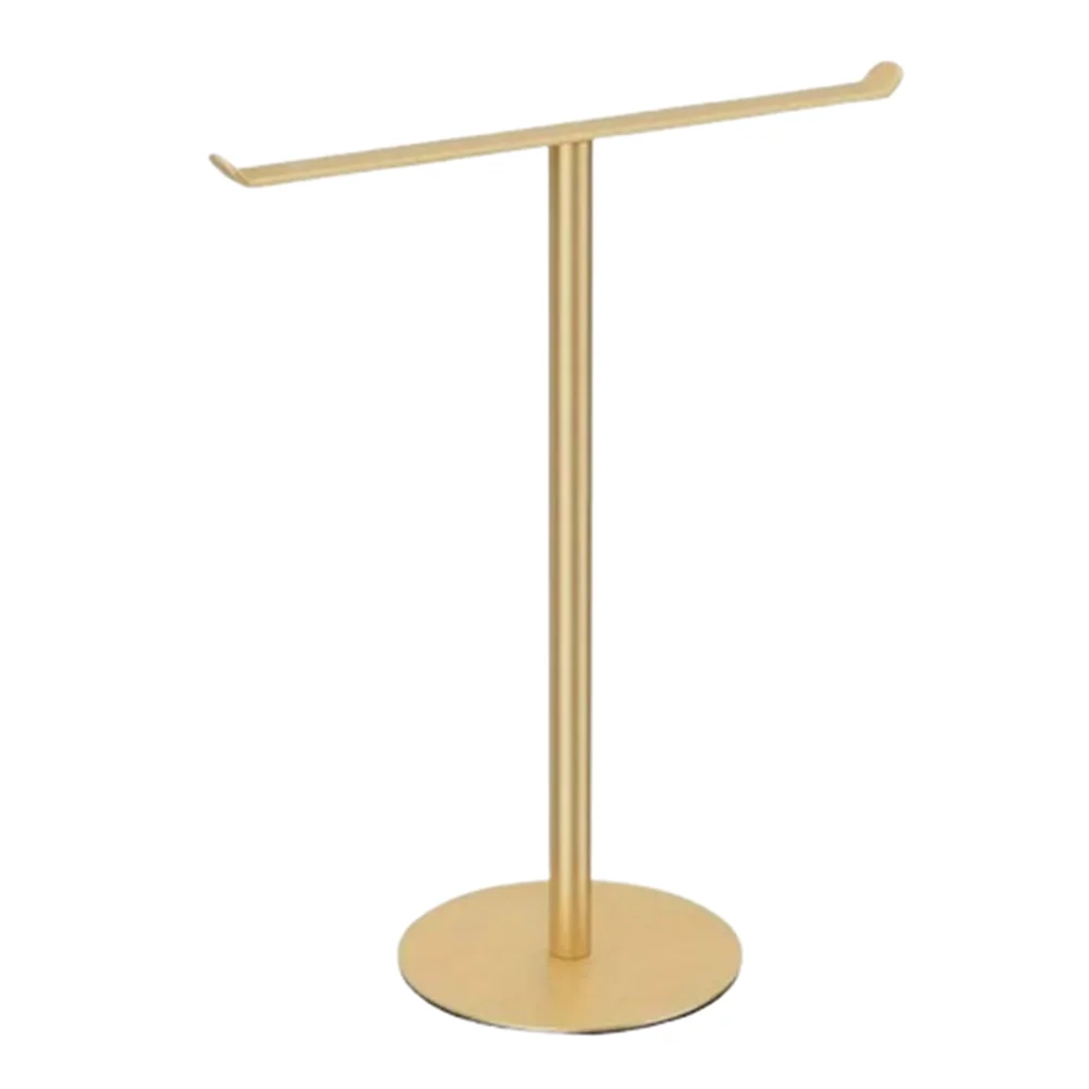 

Stainless Steel Bath Towel Stand Modern Style Movable Towel Bar Rack Rustproof T-Shape Bathroom Towel Hanger Laundry Room