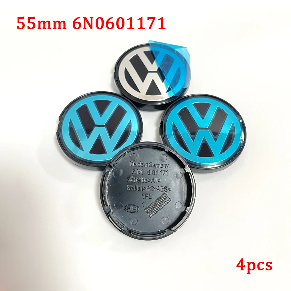 4pcs 55mm 56mm 65mm 70mm 76mm Car Wheel Center Caps Hubcap Cover for VW Volkswagen Jetta MK5 6 7 Golf Passat styling 5G0601171