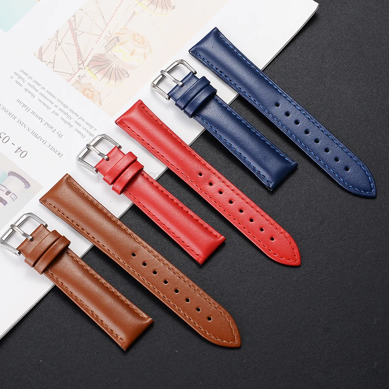 12/13/14/15/16/17/18/19/20/21/22/23/24mm Geunine Leather Watchband Strap for Huawei Watch Gt3/Gt2 42mm 46mm SmartWatch Bracelet