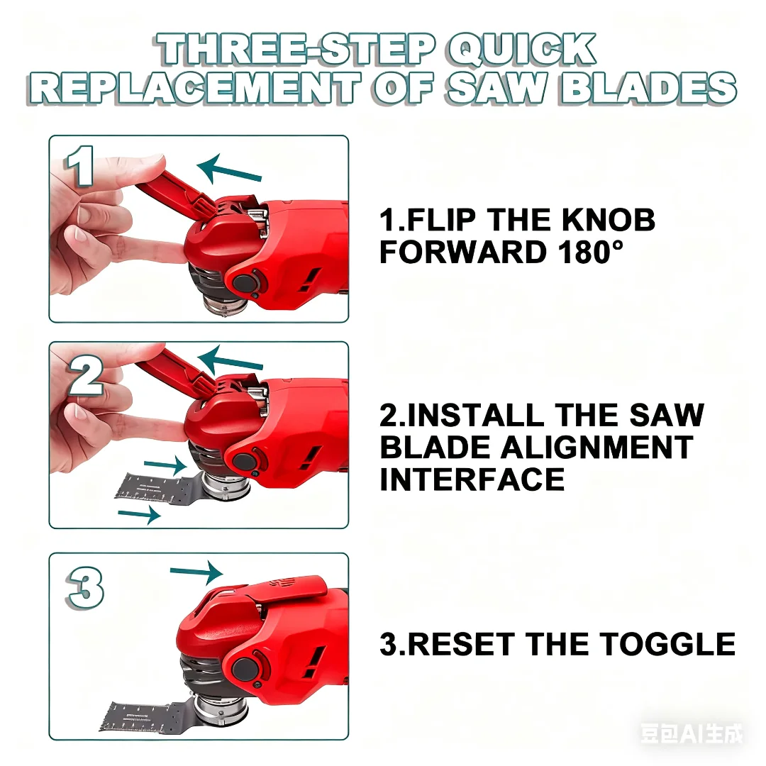 Para milwaukee m18 bateria 5 velocidades sem escova oscilante multi ferramentas sem fio serra elétrica pá ferramenta elétrica de corte