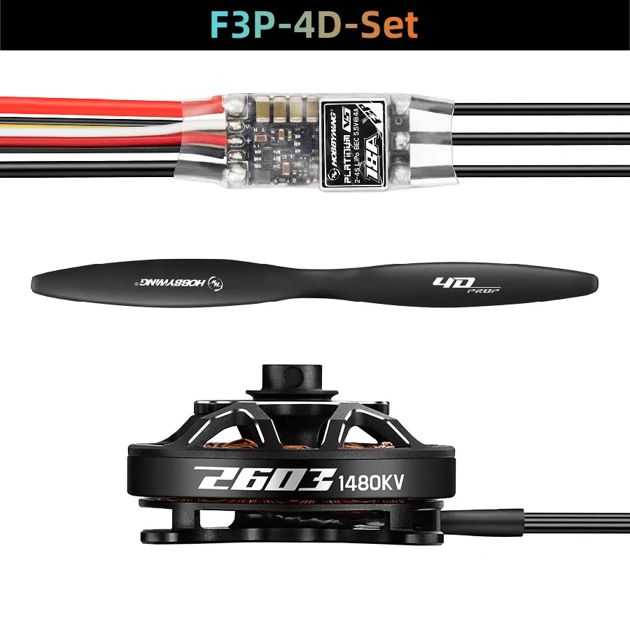 

1480KV Motor 18A ESC 4D Propeller Set Motive Power Driving Force Kit for RC Electric Model Airplane