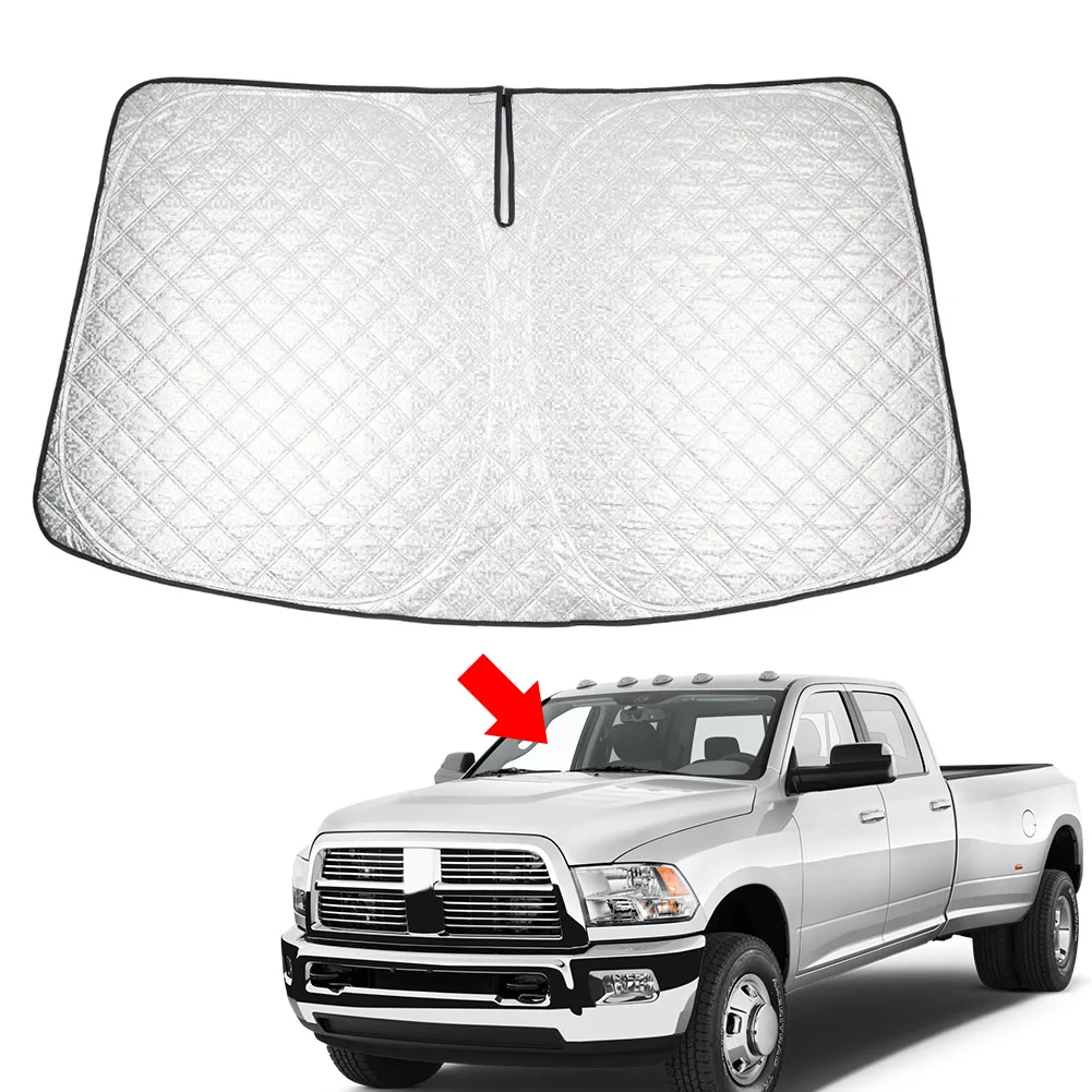 Car Windshield Sun Shade Cover Foldable Front Window Sun Visor Protector For Dodge RAM 2500 3500 2010-2025