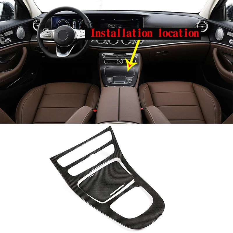 2 Pcs Real Carbon Fiber For Mercedes Benz E Class W213 2019 Car Accessories Car Center Console Panel Trim