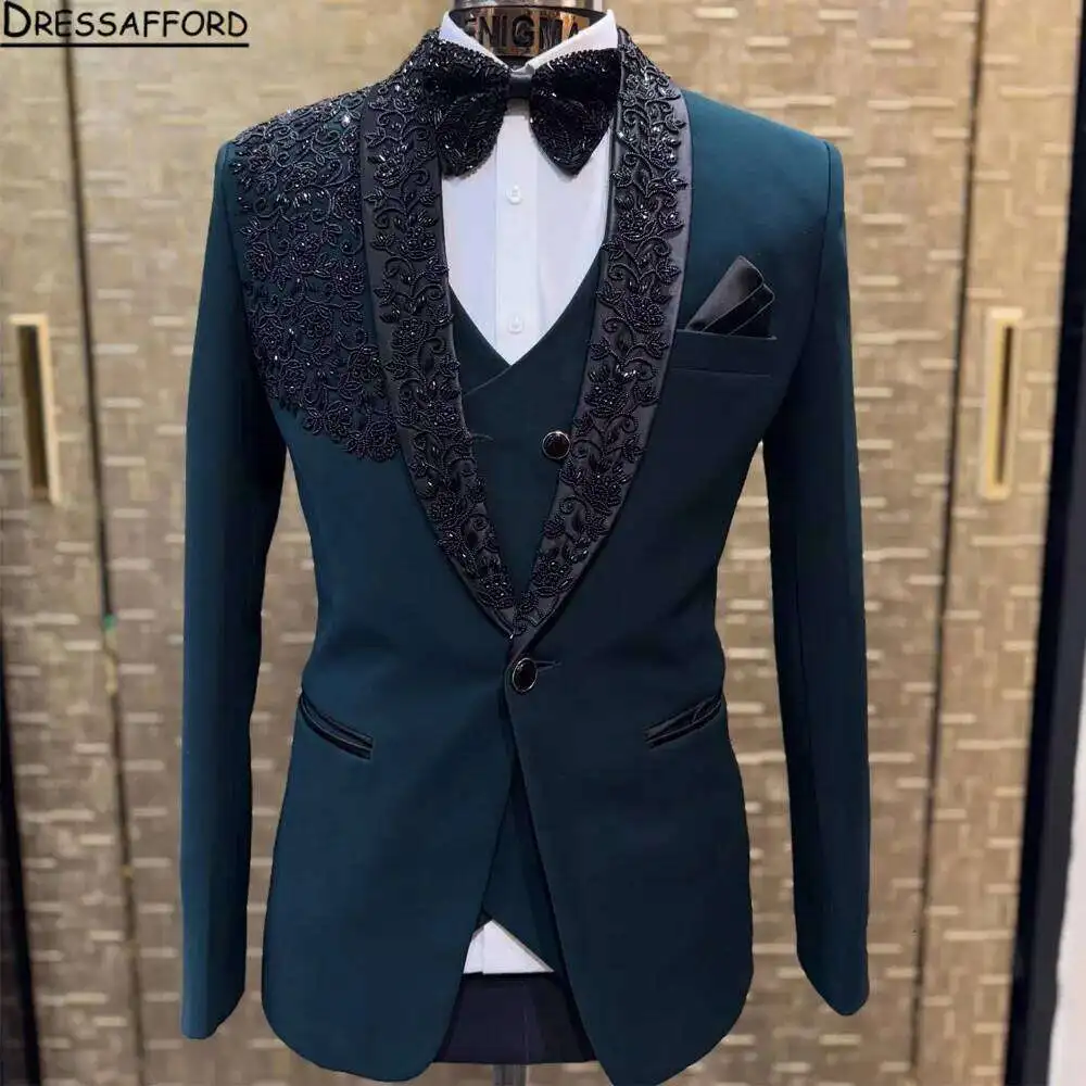 

Groom Suits US Sizes 3D Tailored Italian TR For Broad Shoulders Wedding & Business Set With Adjustable Trousers