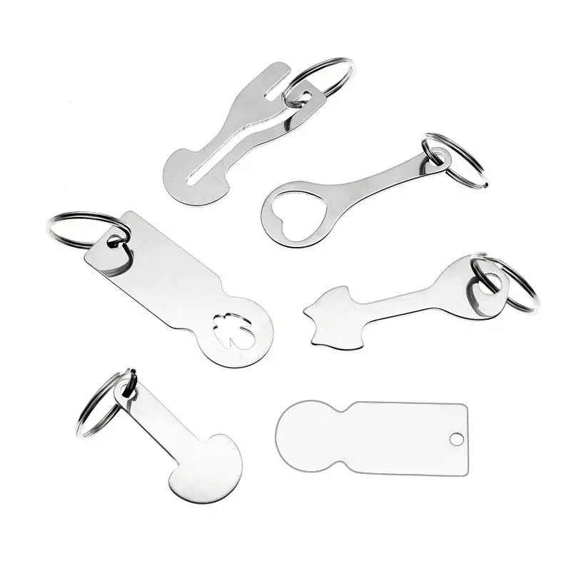 1Pc Durable Stainless Steel Trolley Token Keychain Reusable Rust-proof for Supermarket Shopping Travel Commute Use 1pcs