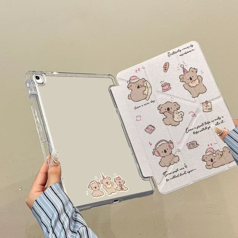 Koala's Daily Life 3+Y Folded Case for Xiaomi Pad 5/5Pro 6/6Pro 11 Xiaomi Pad 7/7Pro 8/8Pro 11.2 Redmi Pad SE 11 Pro/Pro2 12.1