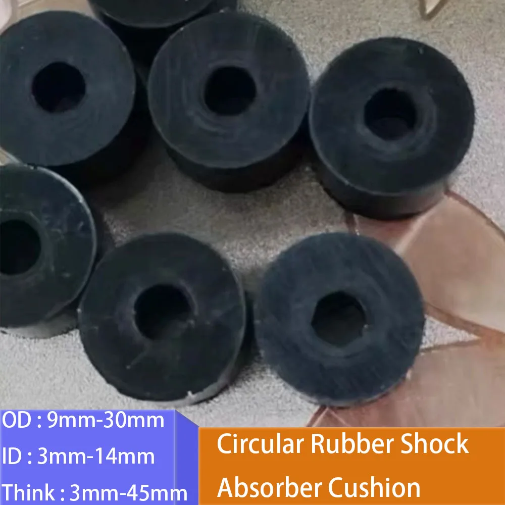 1/5Pcs Circular Rubber Damping Pad Fan Coil Damping Washer Soundproof Machine Foot Washer Dia 9mm-30mm