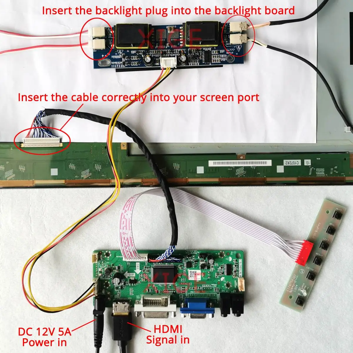 شاشات كريستال بلورية شاشة محرك لوحة تحكم صالح M201P1-L03 M201P1-L01 30 Pins LVDS 1400*1050 4-CCFL 1400x1050 VGA DVI HDMI عدة لتقوم بها بنفسك