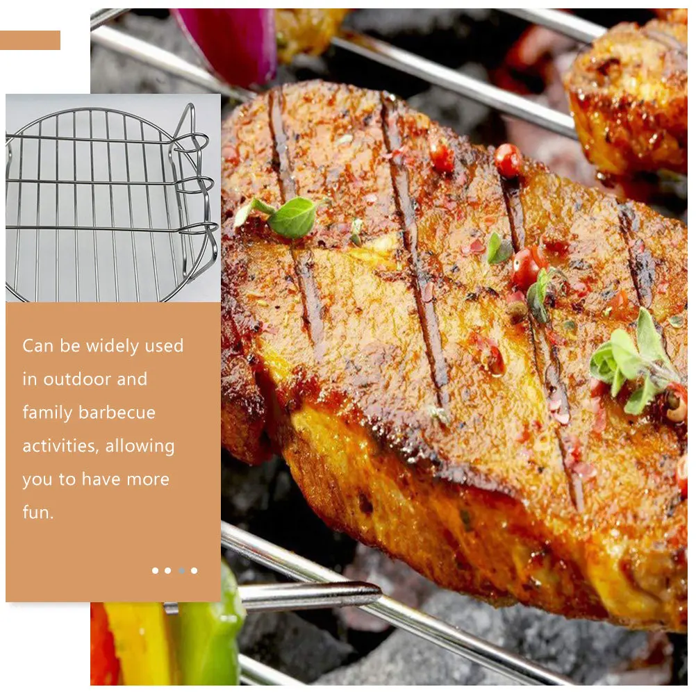 

50Pcs Stainless Steel Grilling Skewers Barbecue Needle Strong Hold Skewer Sticks Reusable Easy Clean for Meat and Vegetables