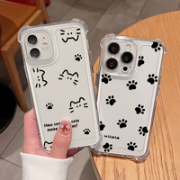Lovely Line Cat Dog Phone Case For vivo V40 V30 V29 V27 V27E V25 V23 Y02 Y76 Y38 Y28 Y17s Y19S Y78 Y36 Y27 Y35 Lite Pro 4G 5G