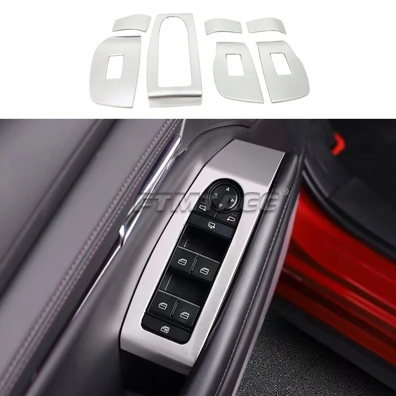 Stainless Steel For Mazda 3 BP CX30 CX-30 DM 2019-2023 Car Window Glass Switch Trim Door Button Panel Interior Cover Accessories