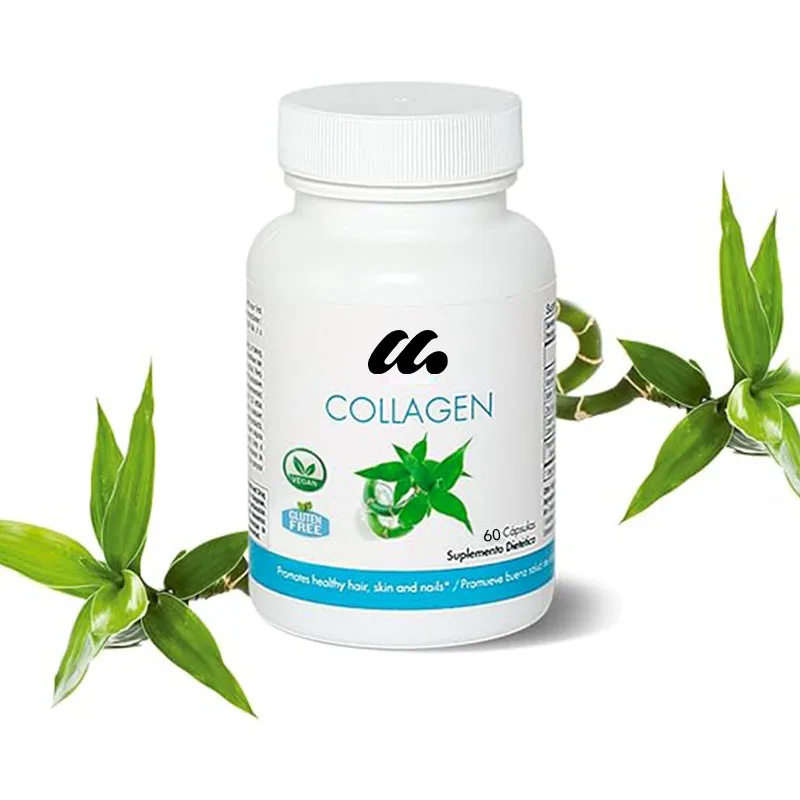 Collagen capsules, dietary supplements, 290mg bovine collagen, vitamin A, vitamin D3, zinc, and copper