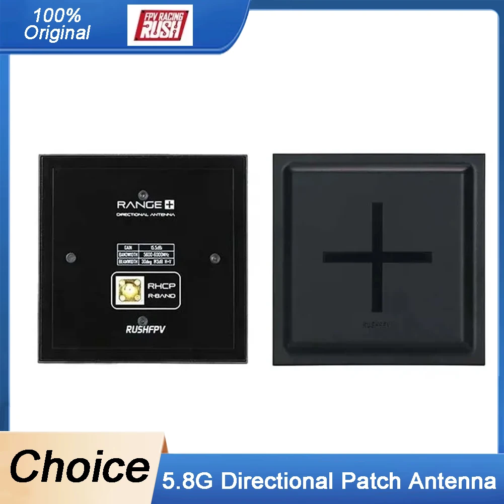 

RUSHFPV RANGE PLUS 4X 5.8G Directional Patch Antenna 15.5dBi 5600-6000MHz RHCP SMA Circularly Polarized Antenna for RC FPV Drone