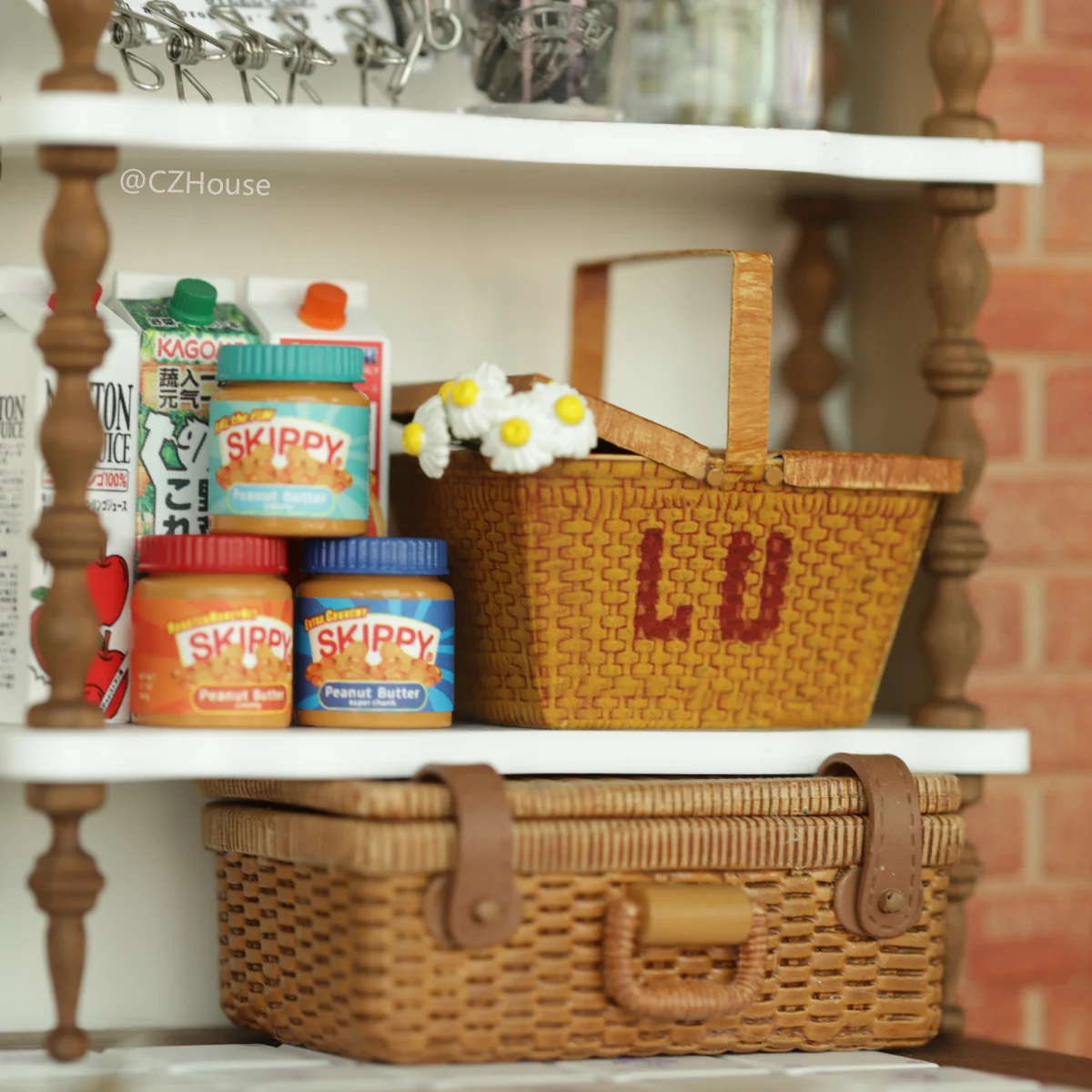 1:6 بيت الدمية نموذج صغير اكسسوارات الأثاث المعادن الغذاء سلة التخزين Bjd Blyth الجندي Lol المطبخ المشهد اطلاق النار الدعائم لعبة