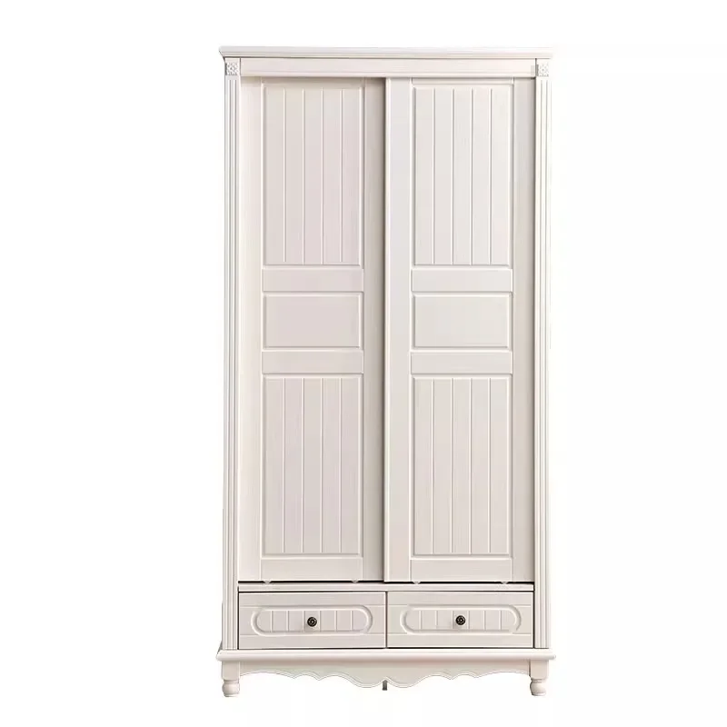 Luxury Orgnizer Tall Wardrobes Wood Aesthetic Storage Organizer Wardrobes Sliding Door White Szafa Na Ubrania Bedroom Furniture image 6