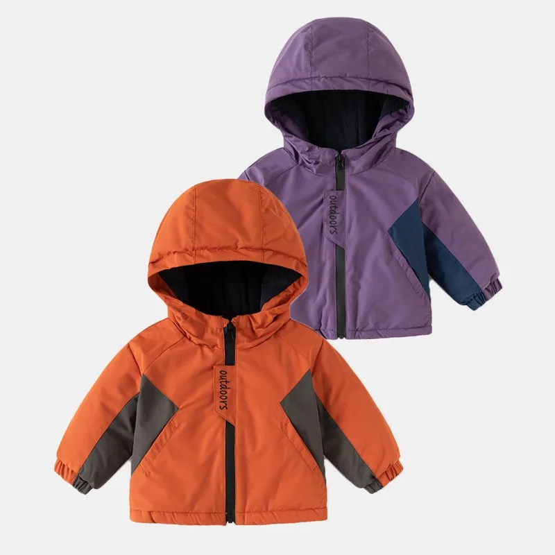 Boys Hooded Puffer Jacket Autumn Winter Kids Cotton Coat Toddler Outdoor Windbreaker Toddler Boy Warm Clothes