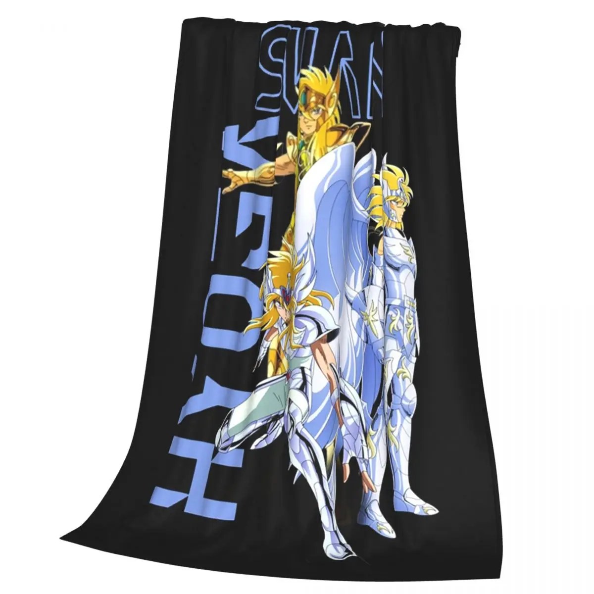 Anime Knights Of The Zodiac Saint Seiya Blankets Soft Warm Flannel Throw  Bedding for Bed Living room Picnic Travel Home Sofa