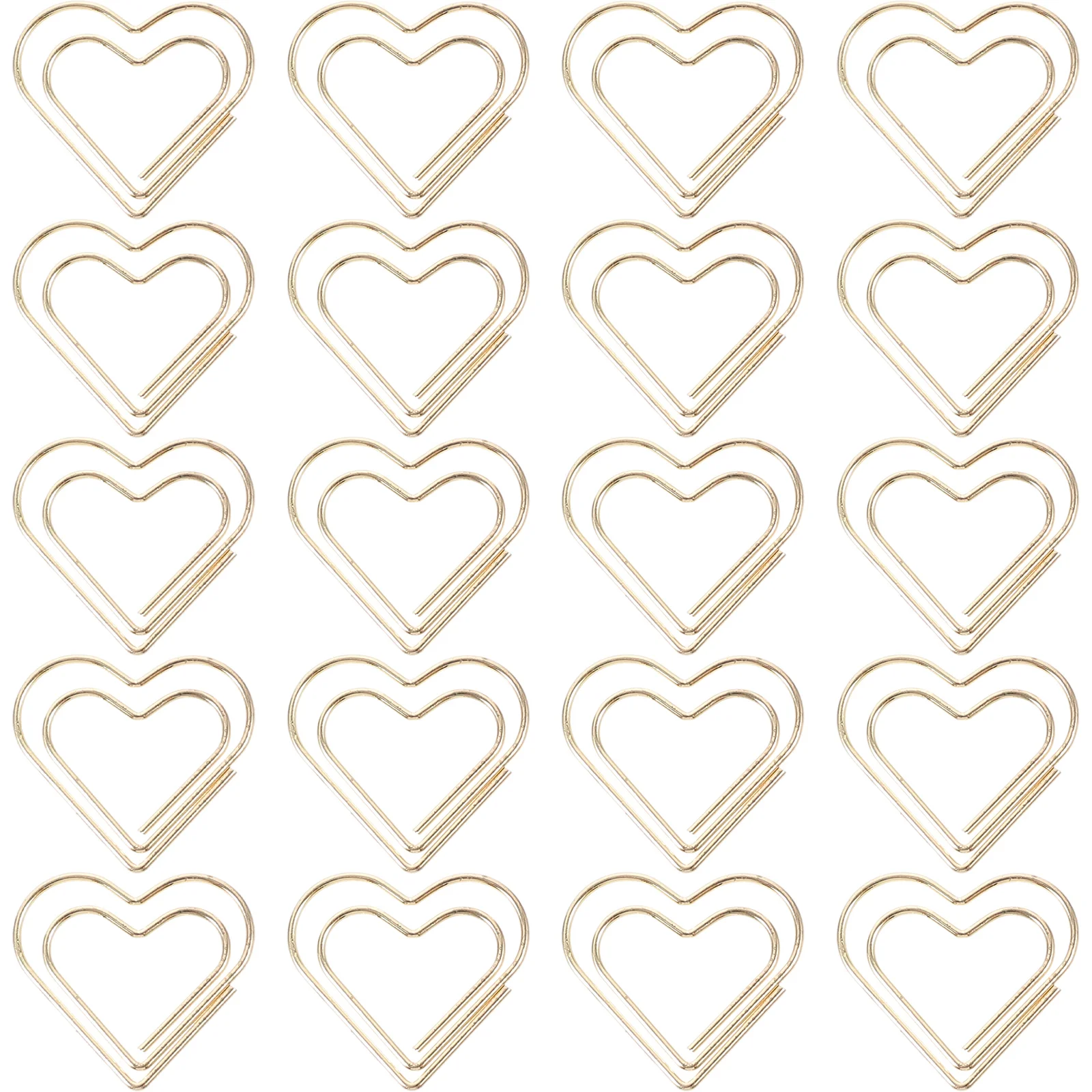 Rose Gold Heart Paper Clips Cute 50pcs Packaged (rose Gold) Paperclips Crafts Decorative