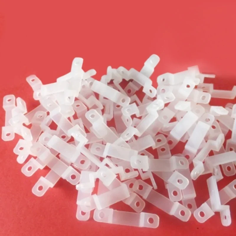 20Pcs 10mm LED Strip Silicone Fixing Clips Mounting Bracket Fastener For 5050 5630 RGB Single Color LED Strip Light Decoration