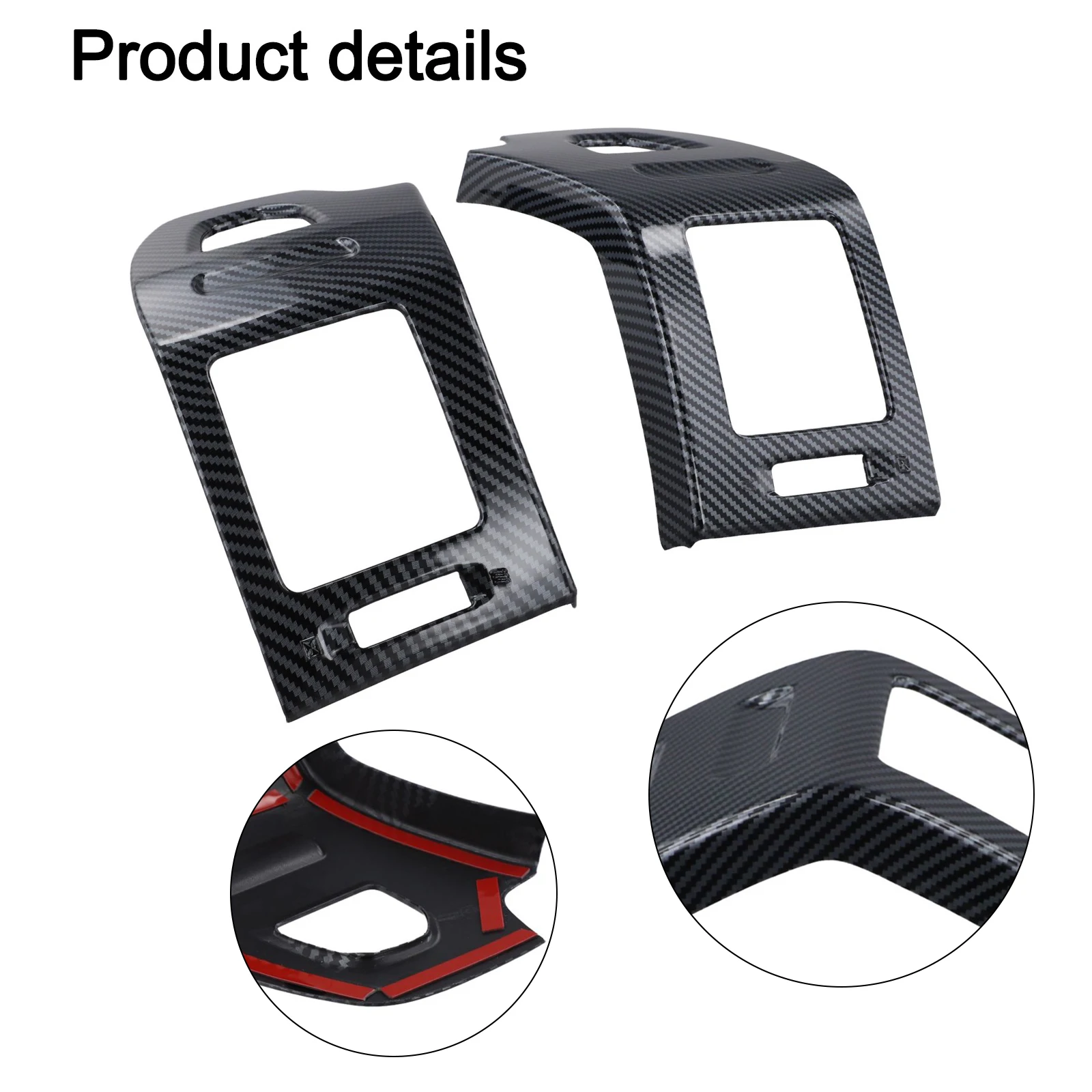 Air Conditioning Outlet Trim Panels for Mitsubishi for pajero 2007 2021 for v80 V93 Carbon Fiber Style Interior Upgrade