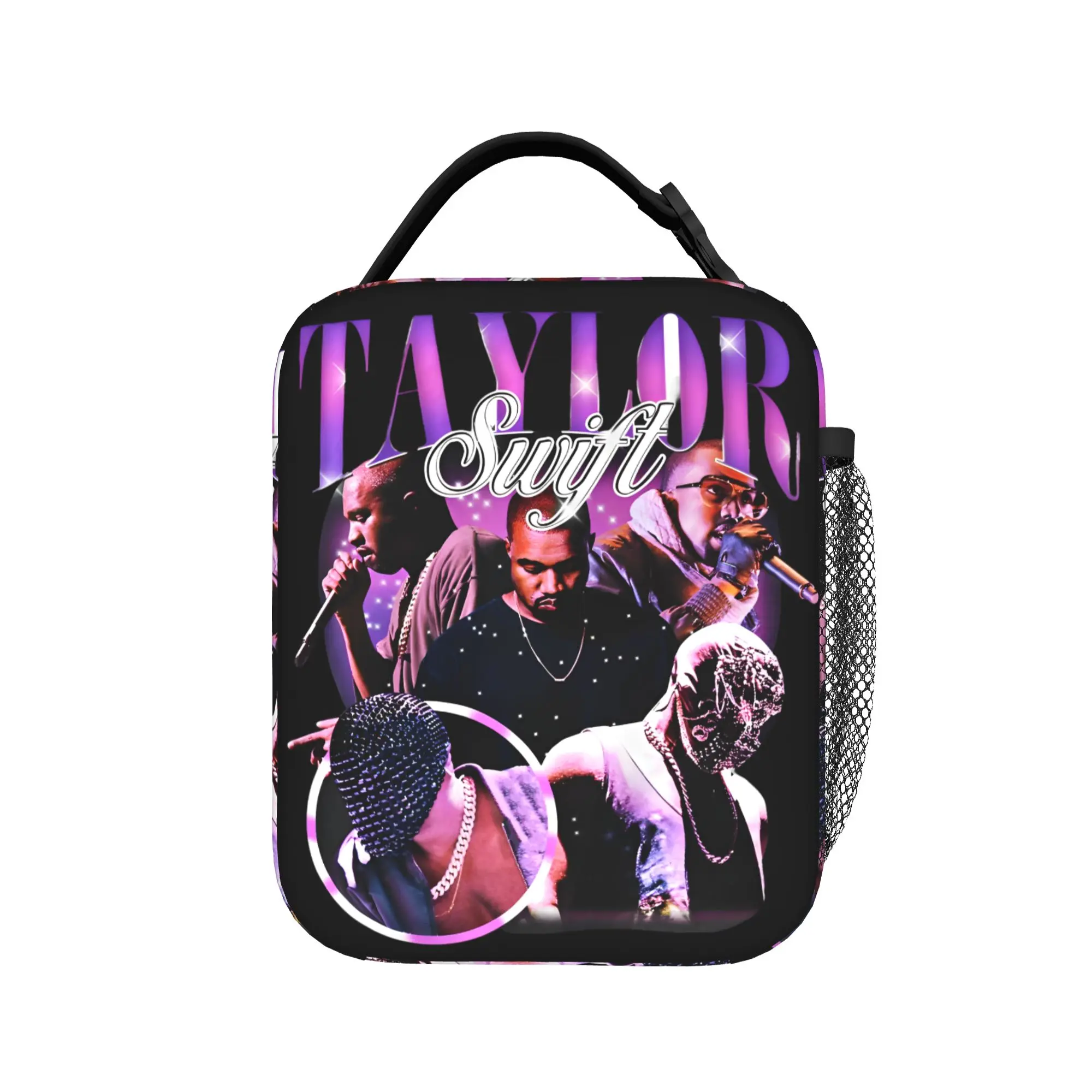 Rapper Kanye West Insulated Lunch Bag Thermal Bag Reusable,Meal Container Record Producer Leakproof Tote Lunch Box Girl Boy