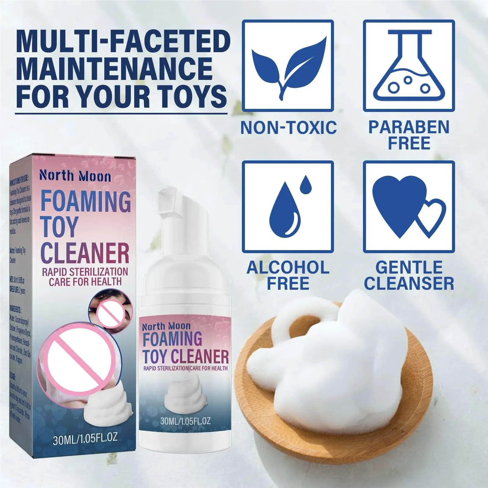 Sex Toy Foam Cleaner Adult Toys Gentle Cleansing Liquid Antibacterial Sterilization Masturbation Sex Toy Cleaner