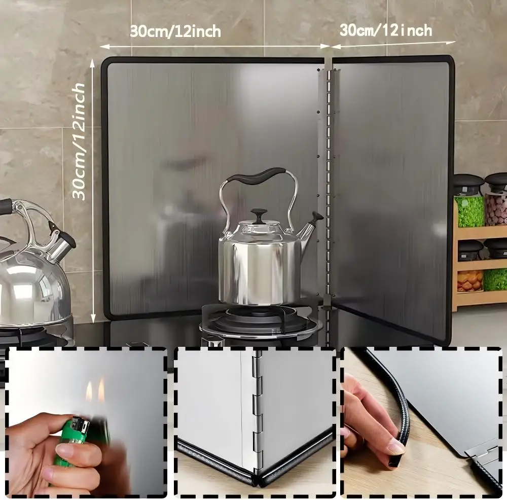 Splatter Guard for Frying Stove Top Stainless Steel Splatter Screens for Fine Mesh Oil Splash Guard Anti Splatter Shield Guard