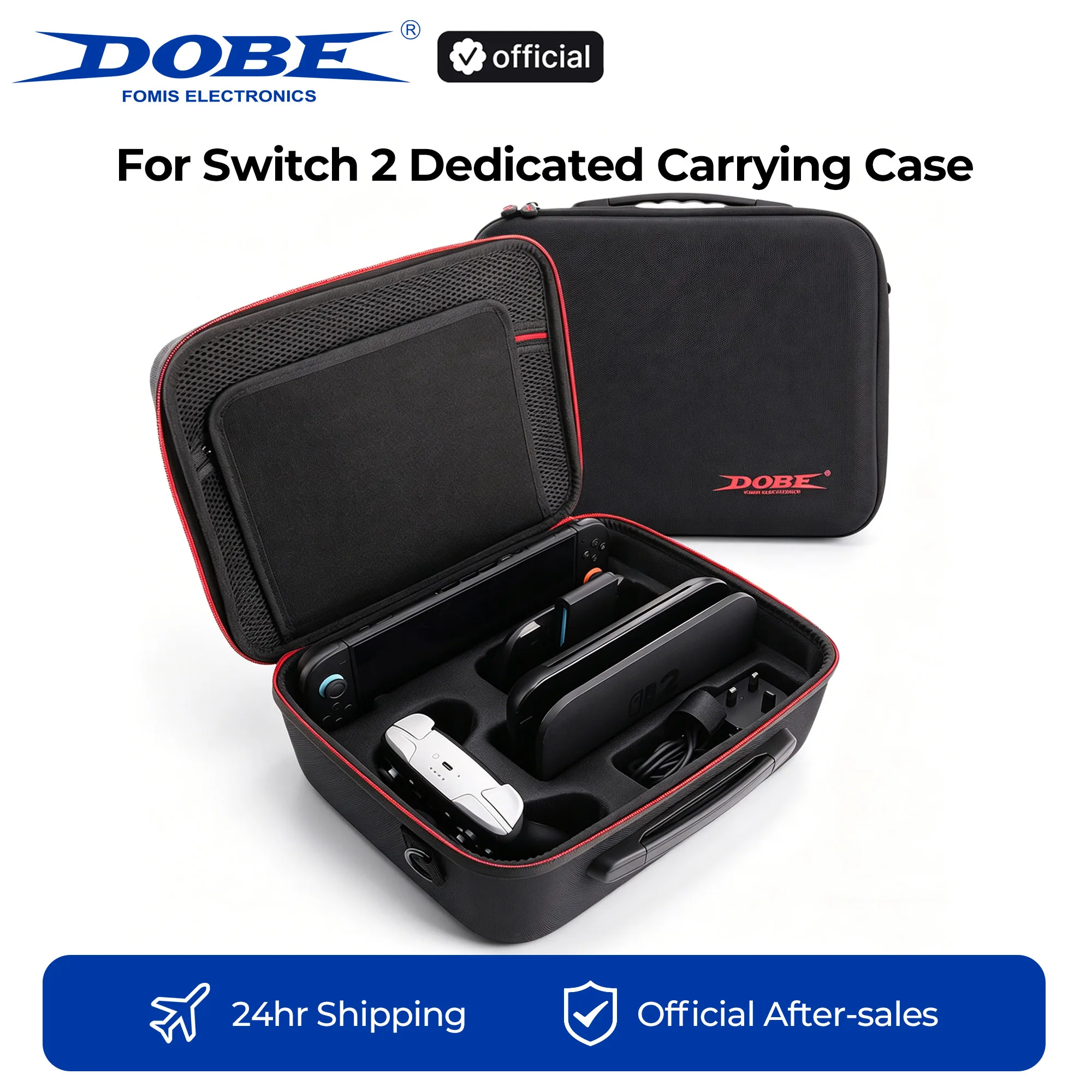 DOBE Large Storage Bag for Switch 2 - Travel Carrying Protective Case for Switch2 2025 Anti-Scratch Game NS2 Accessories