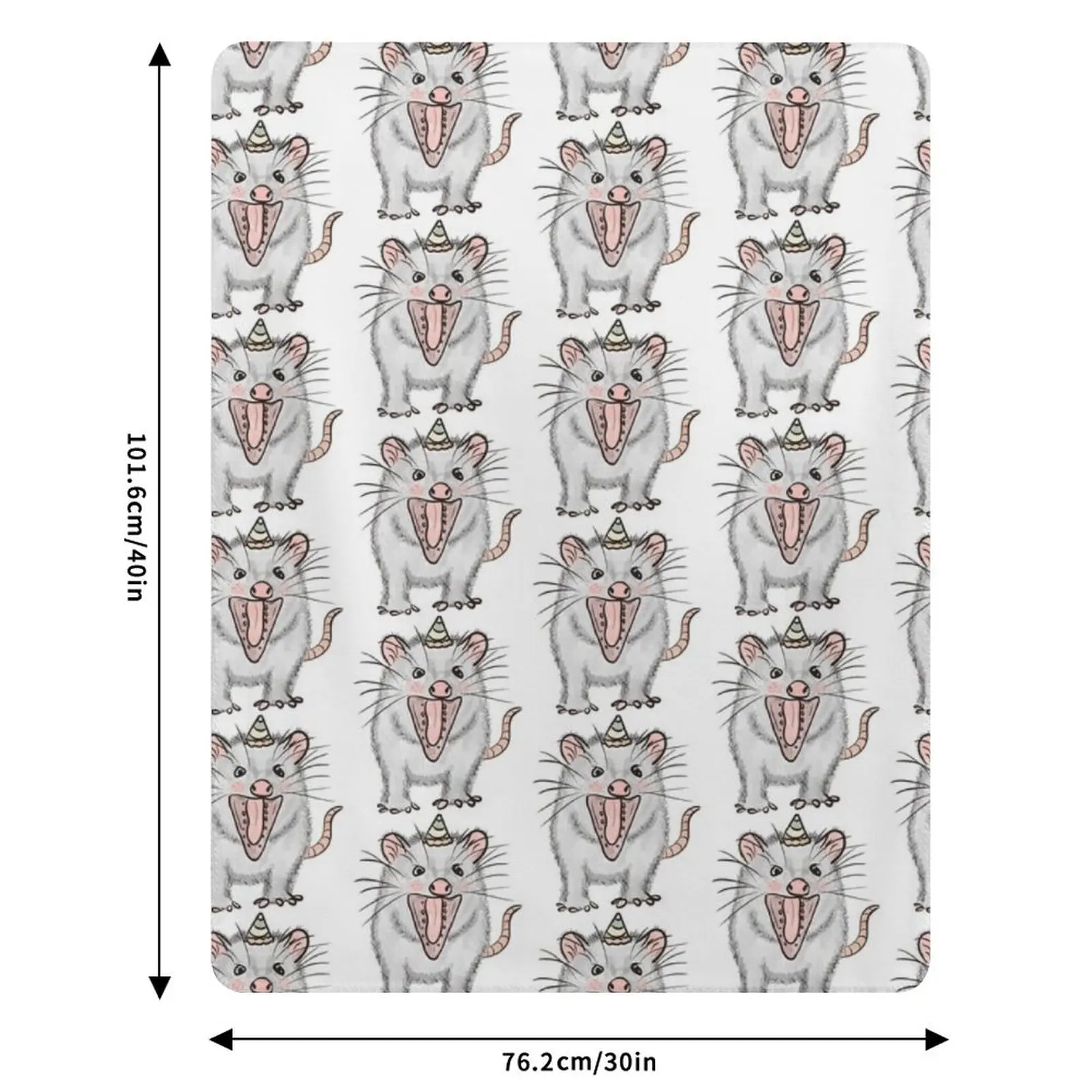 The Official Party Possum Throw Blanket Warm Designers Bed Fashionable Bed linens Blankets