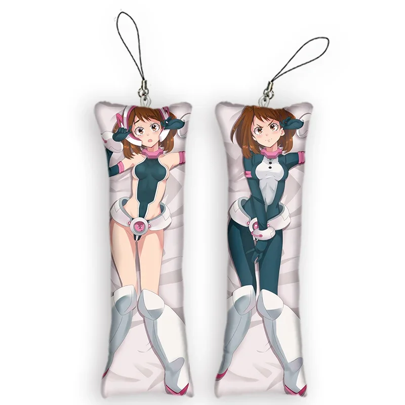 My Hero Academia OCHACO URARAKA Mini Pendant Dakimakura Keychain Mini Anime Body Pendant Double Sided Cartoon Anime Keychain