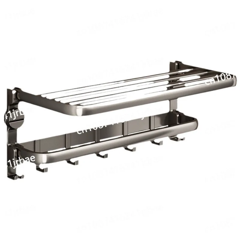 

Suction Cup Folding Towel Rack Bathroom Punch-Free Bath Towel Rack Bathroom Storage Rack