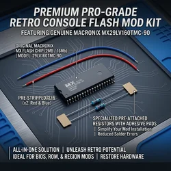 Sega Dreamcast Region Free BIOS Chip MX29LV160TMC-90 Modchip Kit for VA1 VA2 Motherboard Dreamshell VGA Bootloader Module