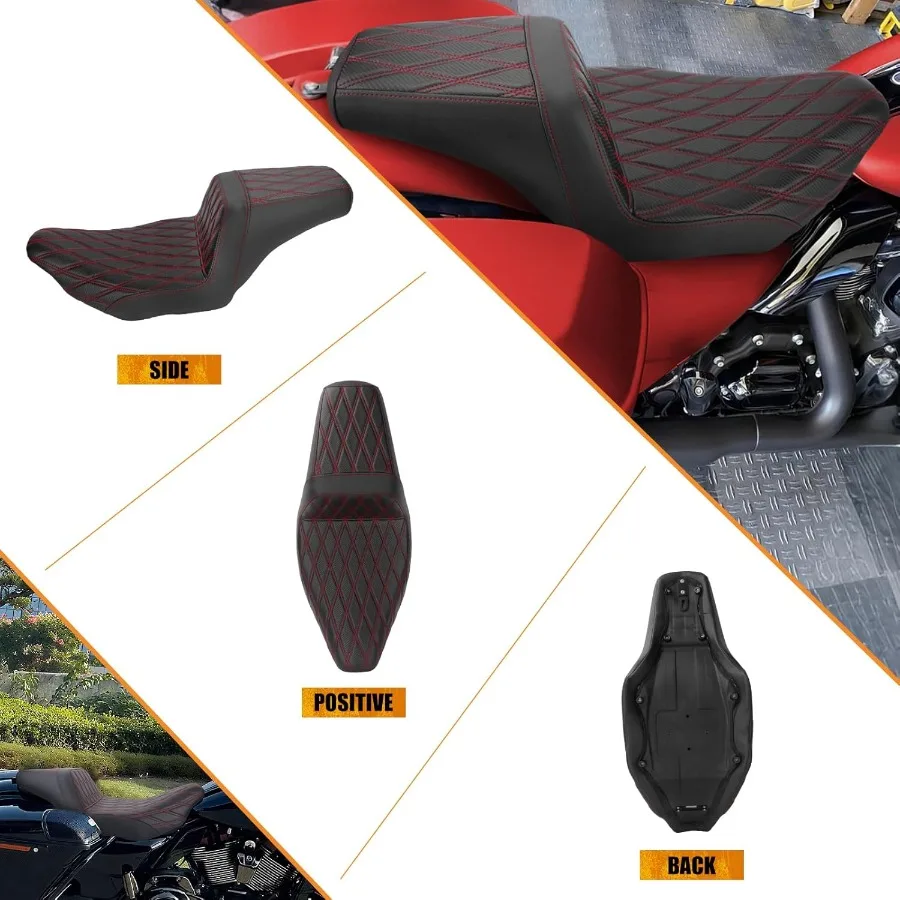 مقعد ركاب للسائق من قطعة واحدة مناسب لدراجة Harley Touring Street Glide FLHX Road Glide FLTRX Street Glide Ultra FLHXU CV #3