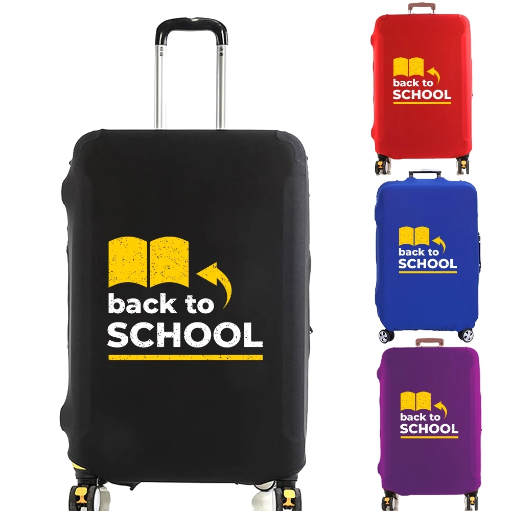 Bagagehoes Koffer Beschermer Terug Naar School Letter Dikkere Elastische Stofhoes Voor 18-32 Inch Trolley Case Reisaccessoires