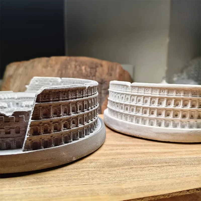 Handmade Cement Ornament Ancient Roman Colosseum Jewelry Display Stand European-style Instagram-style Storage Fish Tank Scenery