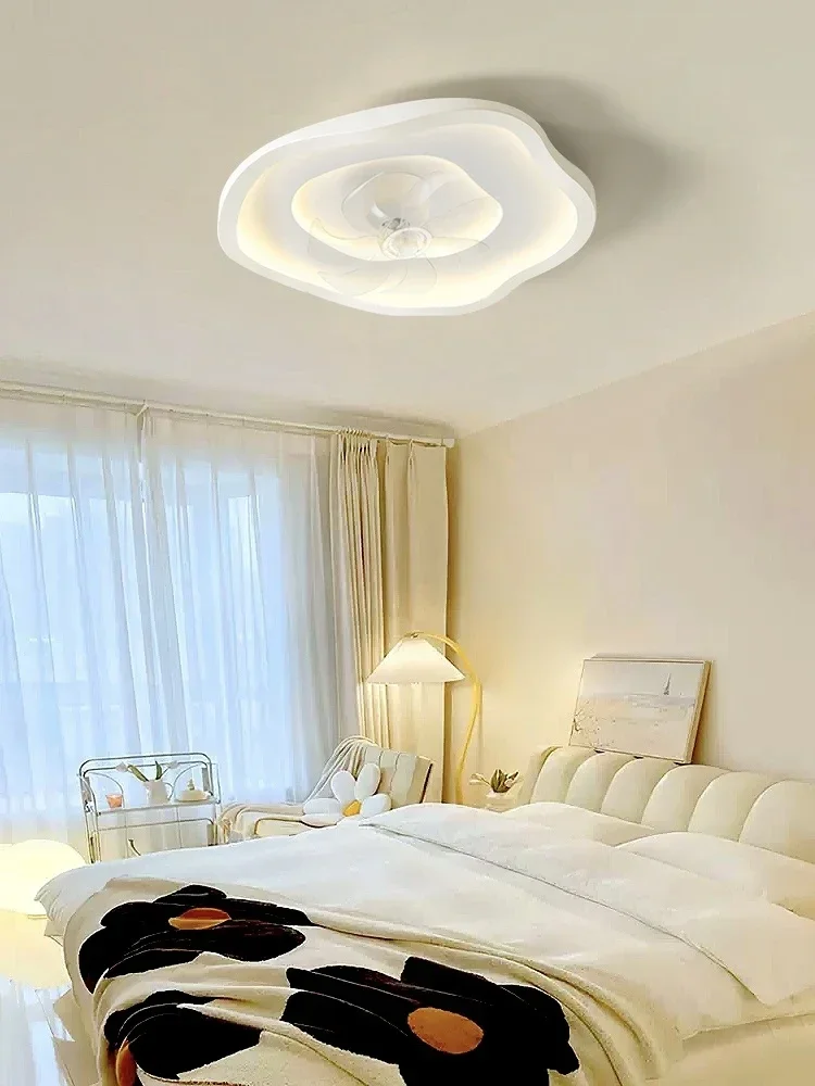 Bedroom fan lamp full spectrum eye protection lamp online celebrity cream clouds master bedroom lamp silent fan room ceiling fan