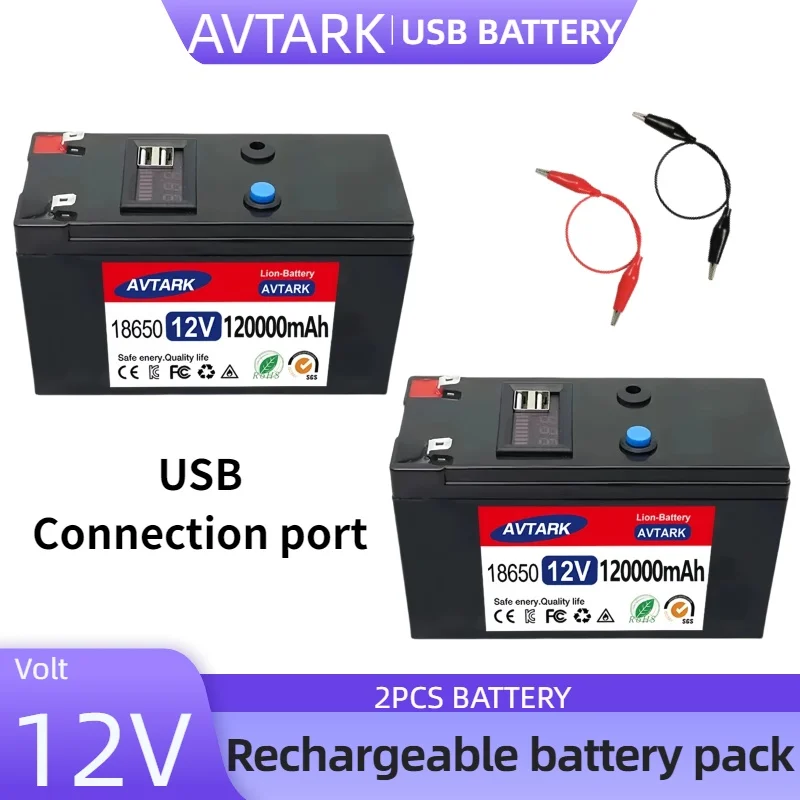 

LiFePO4 12V 120Ah Battery 4000+ Cycles Rechargeable Lithium Battery,Perfect for Ride on Toys,ScootersFish Finders,Built-in BMS