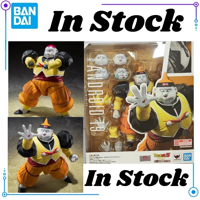 

In Stock Dragon Ball SHFiguarts Android 19 Action Figures Model Dolls Gift Toys Desktop Ornaments Collection Hobbies